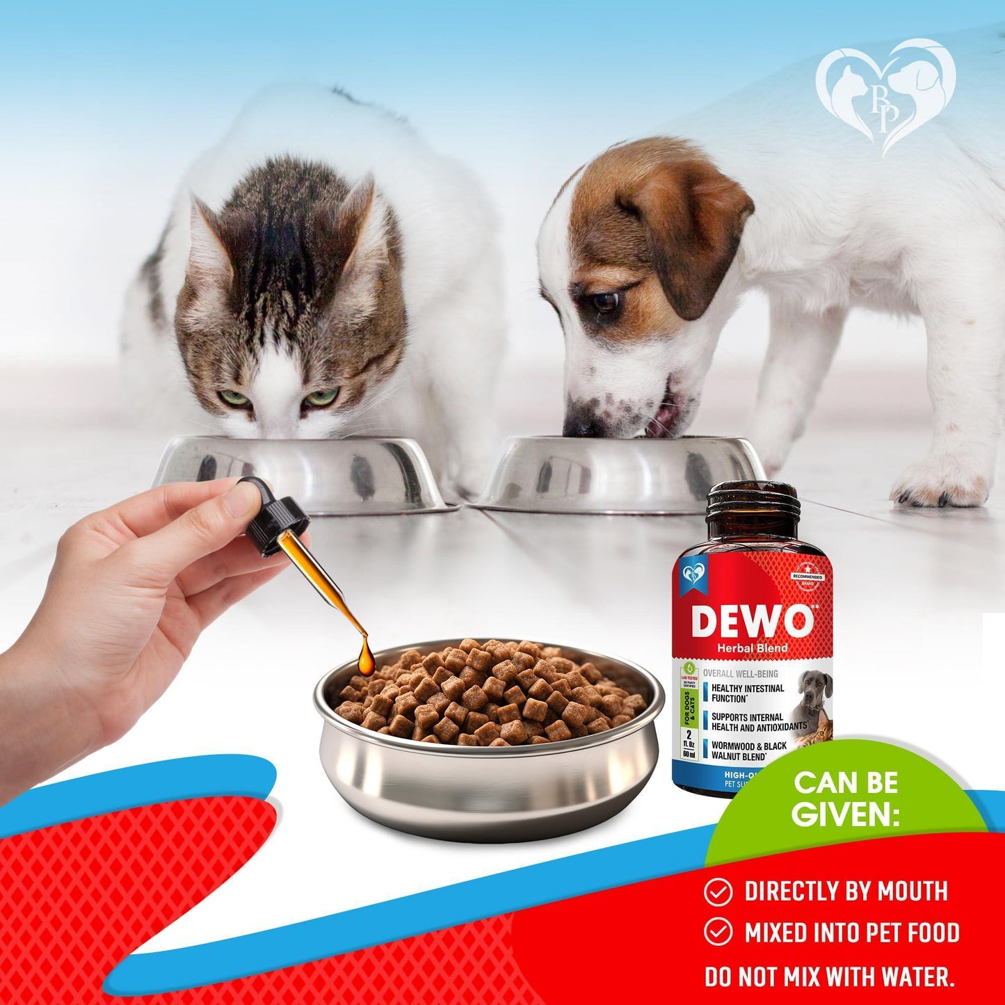 Beloved Pets Natural Intestinal Defense for Dogs & Cats – Herbal Cleanse with Wormwood Black Walnut – Promotes Healthy Gut & Flora Balance – Advanced Broad Spectrum Formula. 2 Pack (60 ml) For Pet With Love