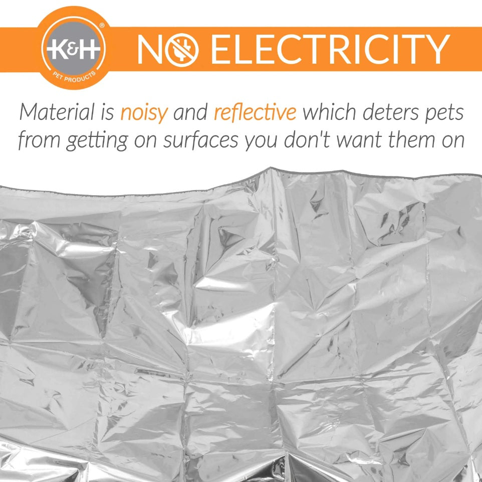K&H Pet Products Pet Deterrent Mat Silver 72 x 18 x 0.1 For Pet With Love
