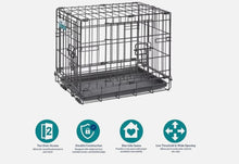 Load image into Gallery viewer, Midwest Dog Double Door i-Crate Black 18″ x 12″ x 14″ For Pet With Love
