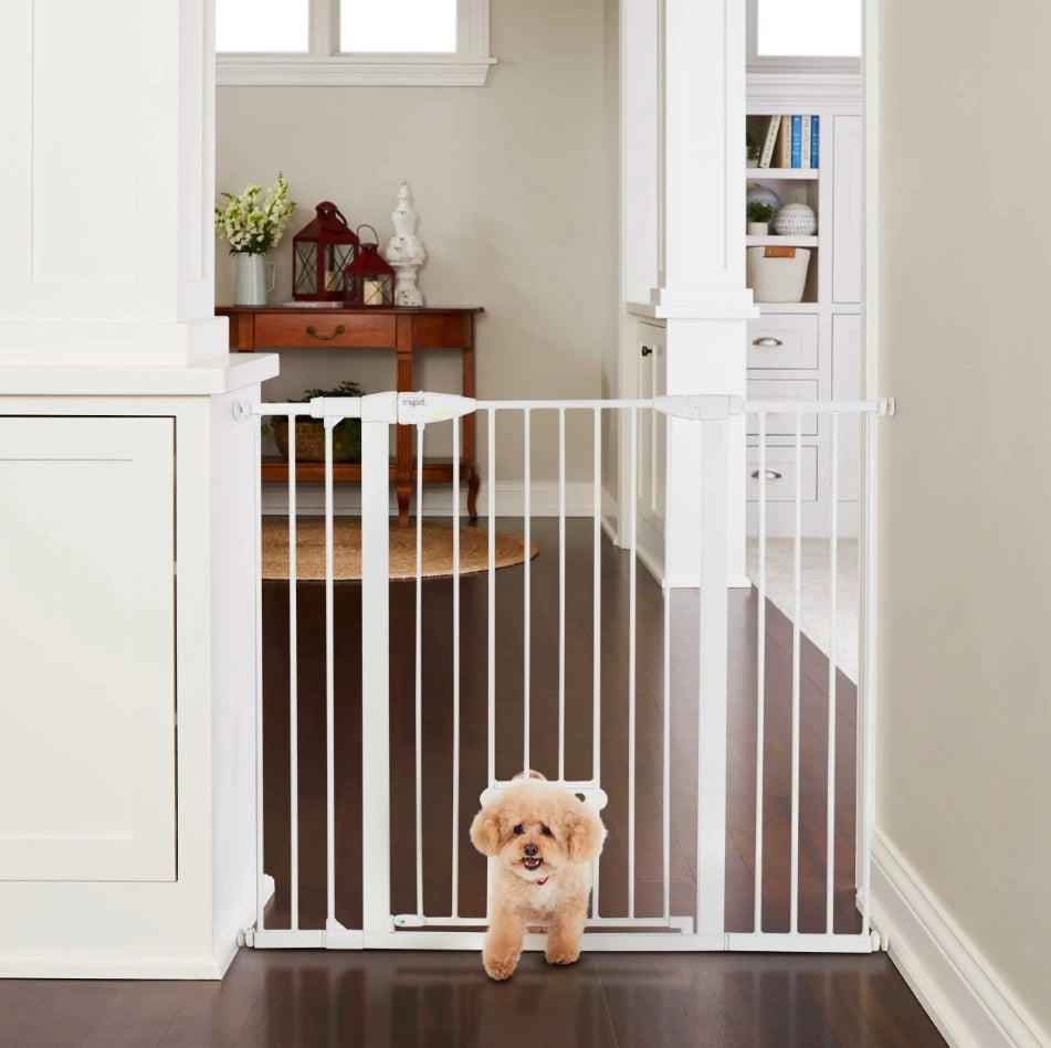 North States MyPet Extra Tall and Wide Walk Thru EasyPass Pet Gate 5459 1.75 x 29.75-52 x 41 For Pet With Love