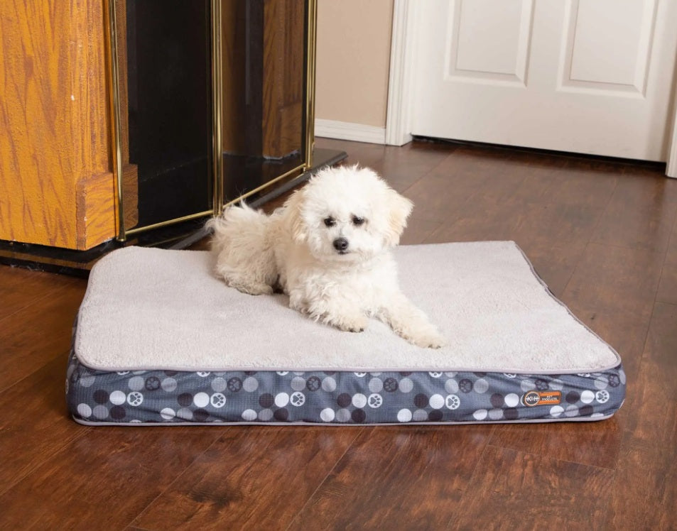K&H Pet Products Superior Orthopedic Dog Bed Small Gray 27 x 36 x 4 For Pet With Love