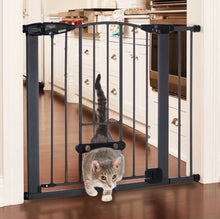 Load image into Gallery viewer, North States MyPet Wide Deco EasyPass Pet Gate with Auto Close 5442 1.75 x 29.75-40.5 x 31 For Pet With Love
