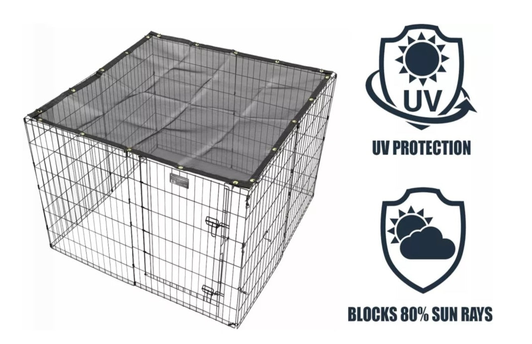 Midwest Sunscreen Top for Midwest Pens Black 48 x 48 For Pet With Love