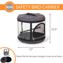 Load image into Gallery viewer, K&amp;H Pet Products Mod Bird Carrier Travel Cage Gray 17 x 17 x 15.5
