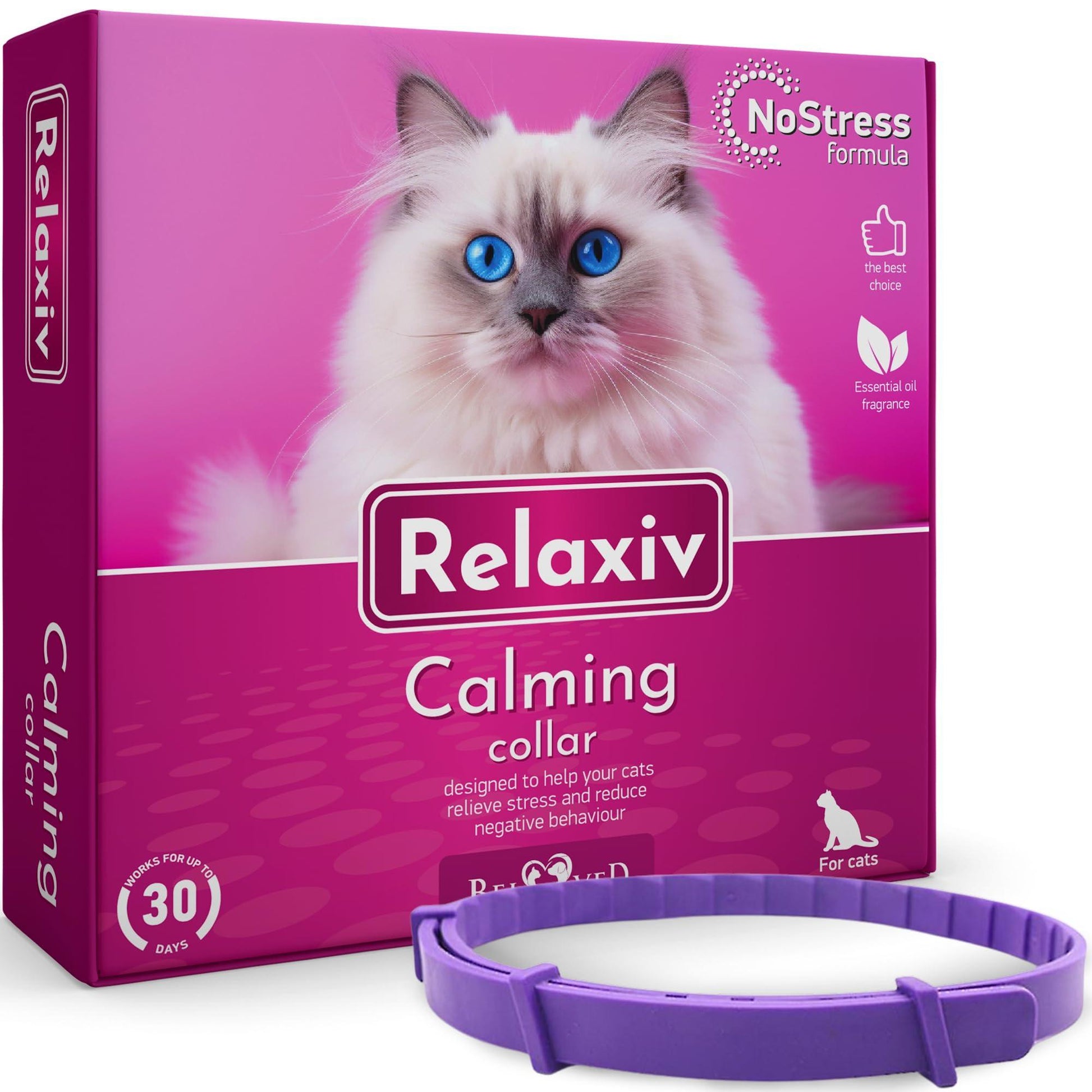 Beloved Pets RELAXIV Cat Calming Stress Relief Collar For Pet With Love
