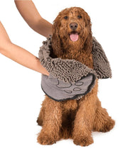 Load image into Gallery viewer, DGS Pet Products Dirty Dog Shammy Towel Grey 13 x 31 x 0.5 For Pet With Love
