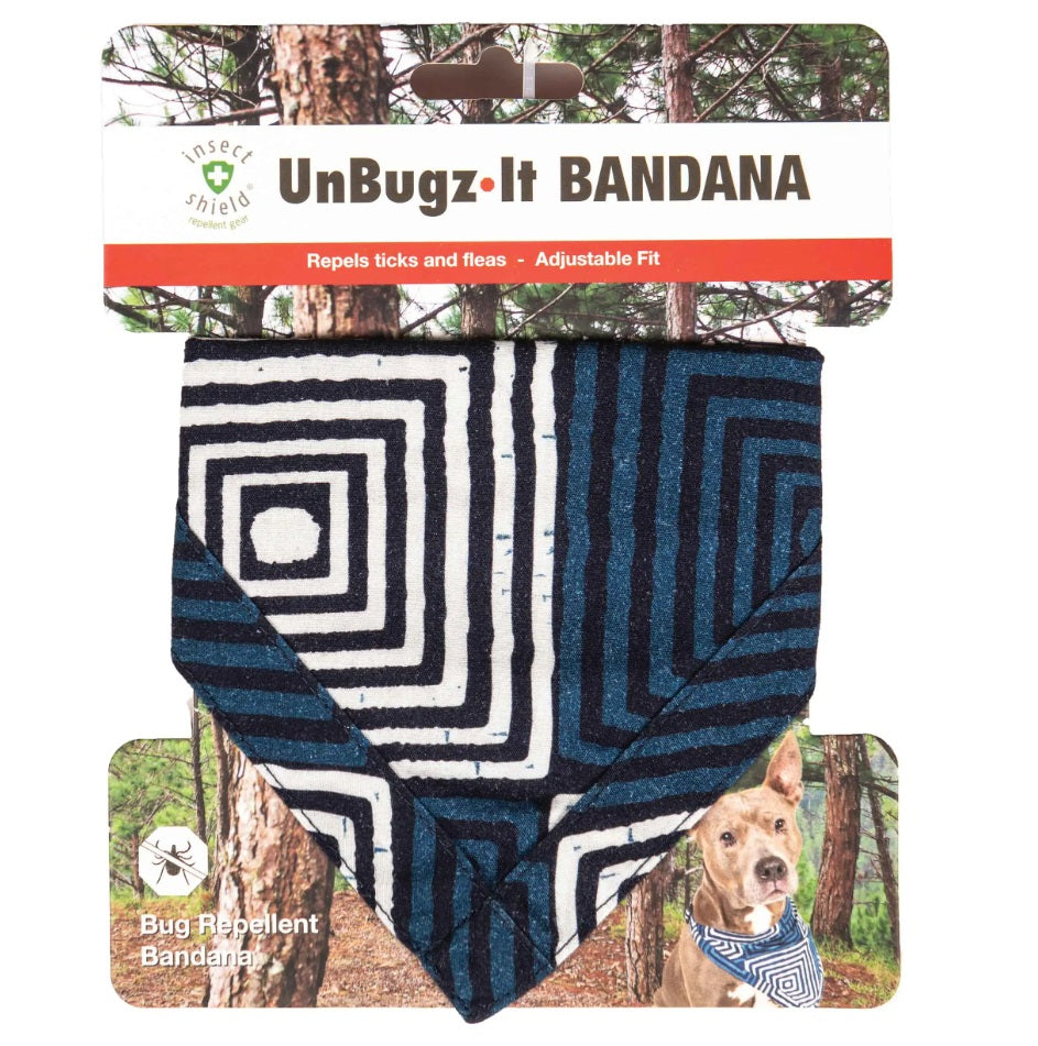 DGS Pet Products Unbugz-It Bandana Large Square Blue 13 x 8 x 0.1 For Pet With Love