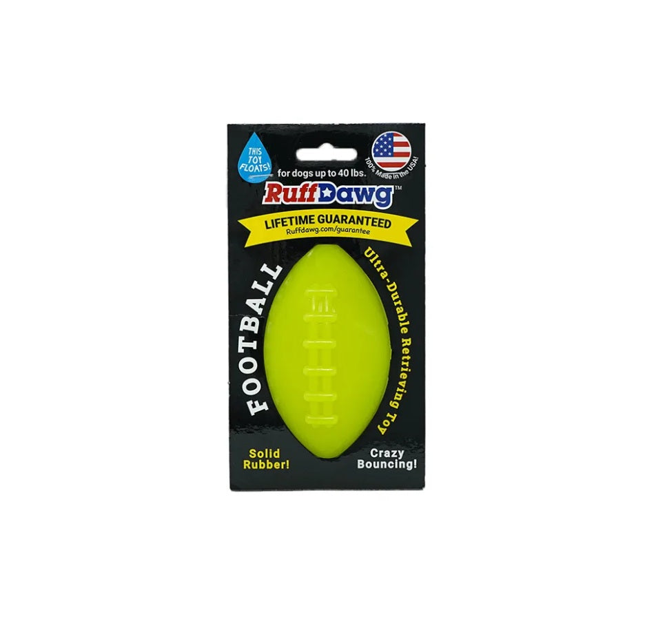 Ruff Dawg Football Dog Toy Assorted Small 4 x 2.5 x 2.5 For Pet With Love