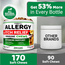 Load image into Gallery viewer, YUMA&#39;S Itching Skin and Allergy Relief, Dry Skin &amp; Hot Spots Treatment Supplement for Dogs with Omega 3 Fish Oil.  170 Chews For Pet With Love
