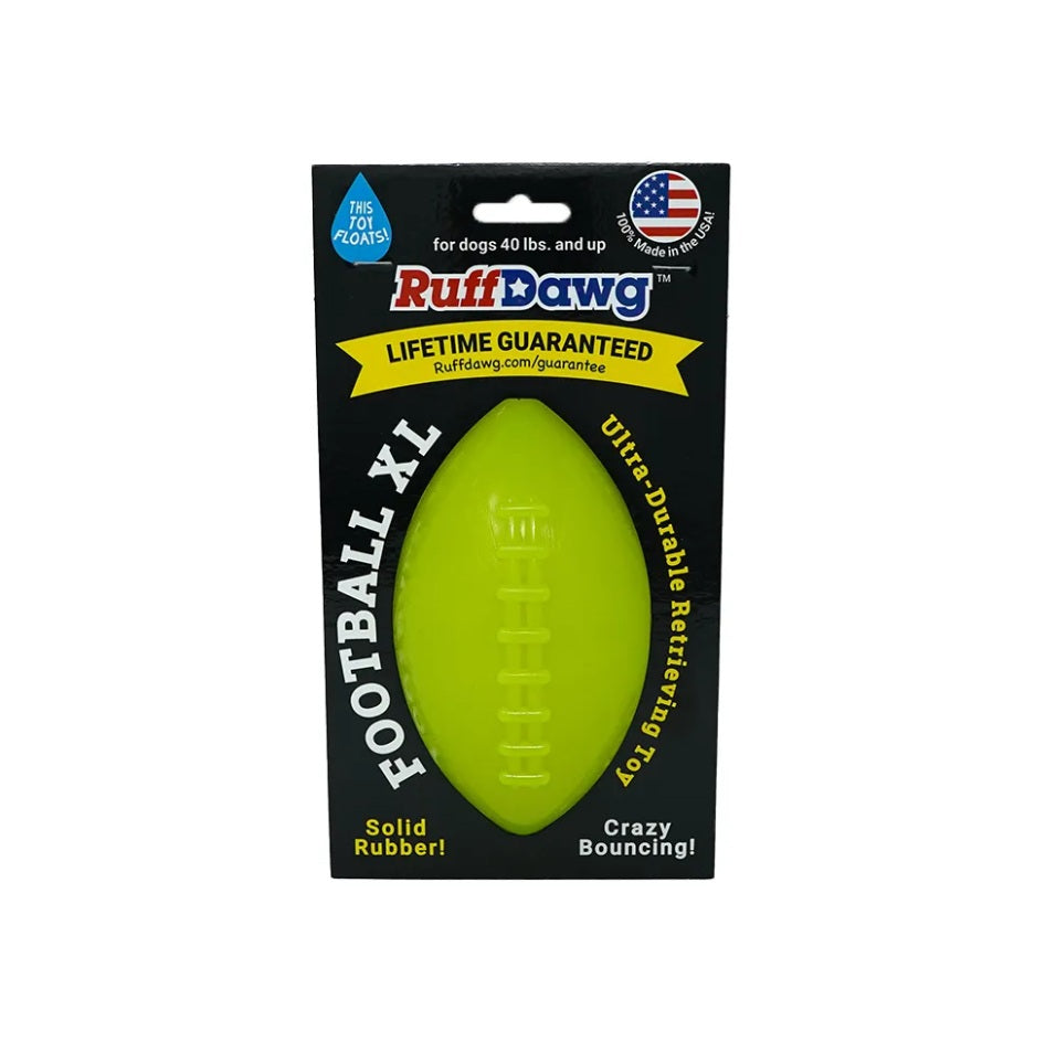 Ruff Dawg Football Dog Toy Assorted X-Large 6 x 3 x 3 For Pet With Love