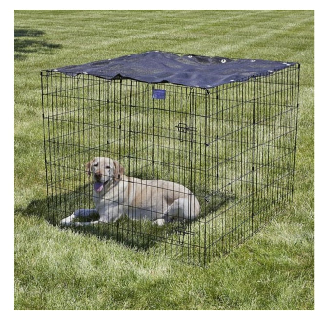 Midwest Sunscreen Top for Midwest Pens Black 48 x 48 For Pet With Love
