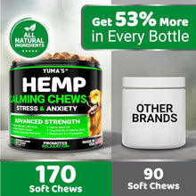 Load image into Gallery viewer, YUMA&#39;S Hemp Stress &amp; Anxiety Relief Calming Chews for Dogs. 170 Chews. Made in USA
