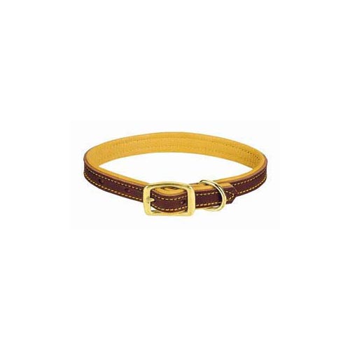 Weaver Deer Ridge Leather Dog Collar Brown Leather 5/8 x 11 For Pet With Love