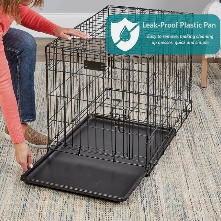 Midwest Dog Double Door i-Crate Black 18″ x 12″ x 14″ For Pet With Love