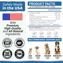 Load image into Gallery viewer, YUMA'S Probiotic and Prebiotic Digestive Enzymes for Dogs  170 Chews For Pet With Love
