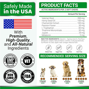 YUMA'S Hemp Calming Anxiety Relief & Stress Relief for Dogs (2 Pack) 340 Chews