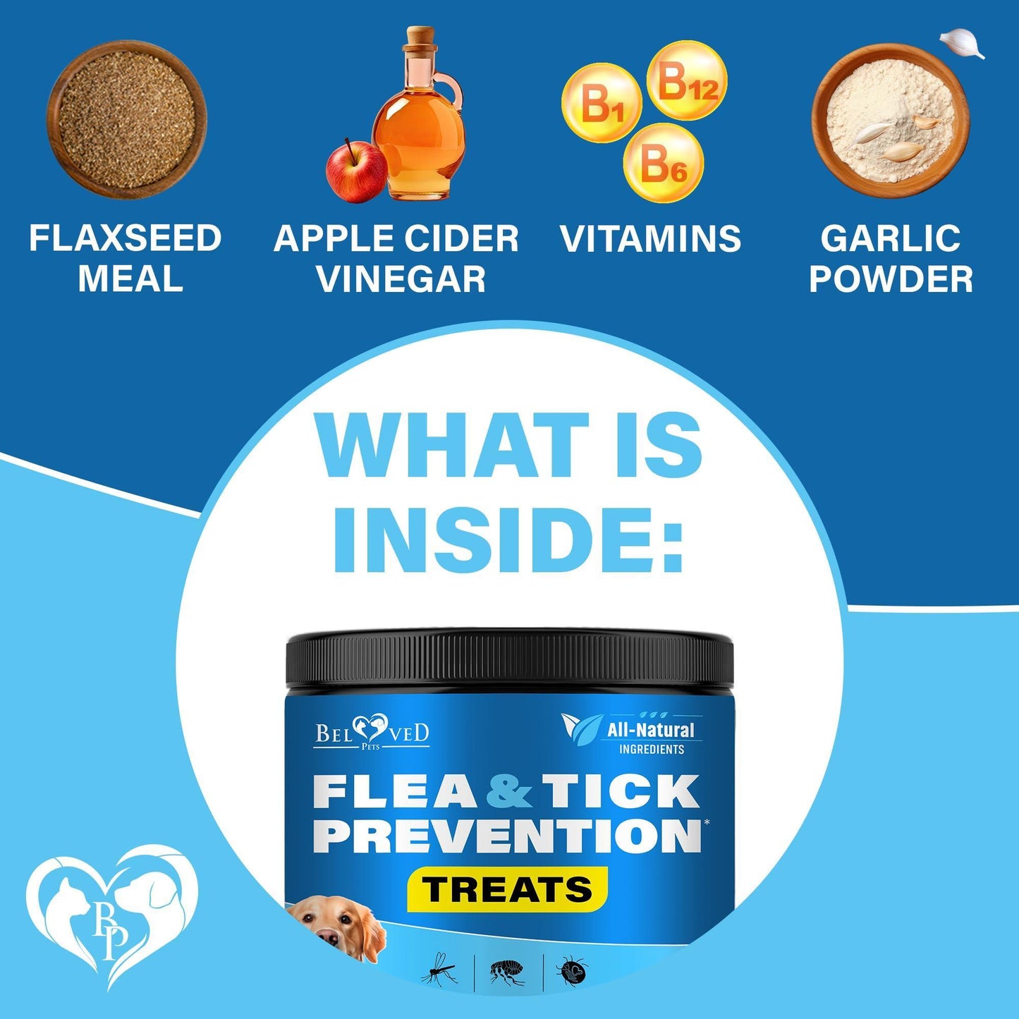 Beloved Pets Revolution Flea and Tick Prevention Oral Treatment Chewable Pills for Dogs.  Pest Control & Natural Defense.  Approximaate;lly 140 Chewable Small Tablets. Made in USA (Beef Flavor) For Pet With Love