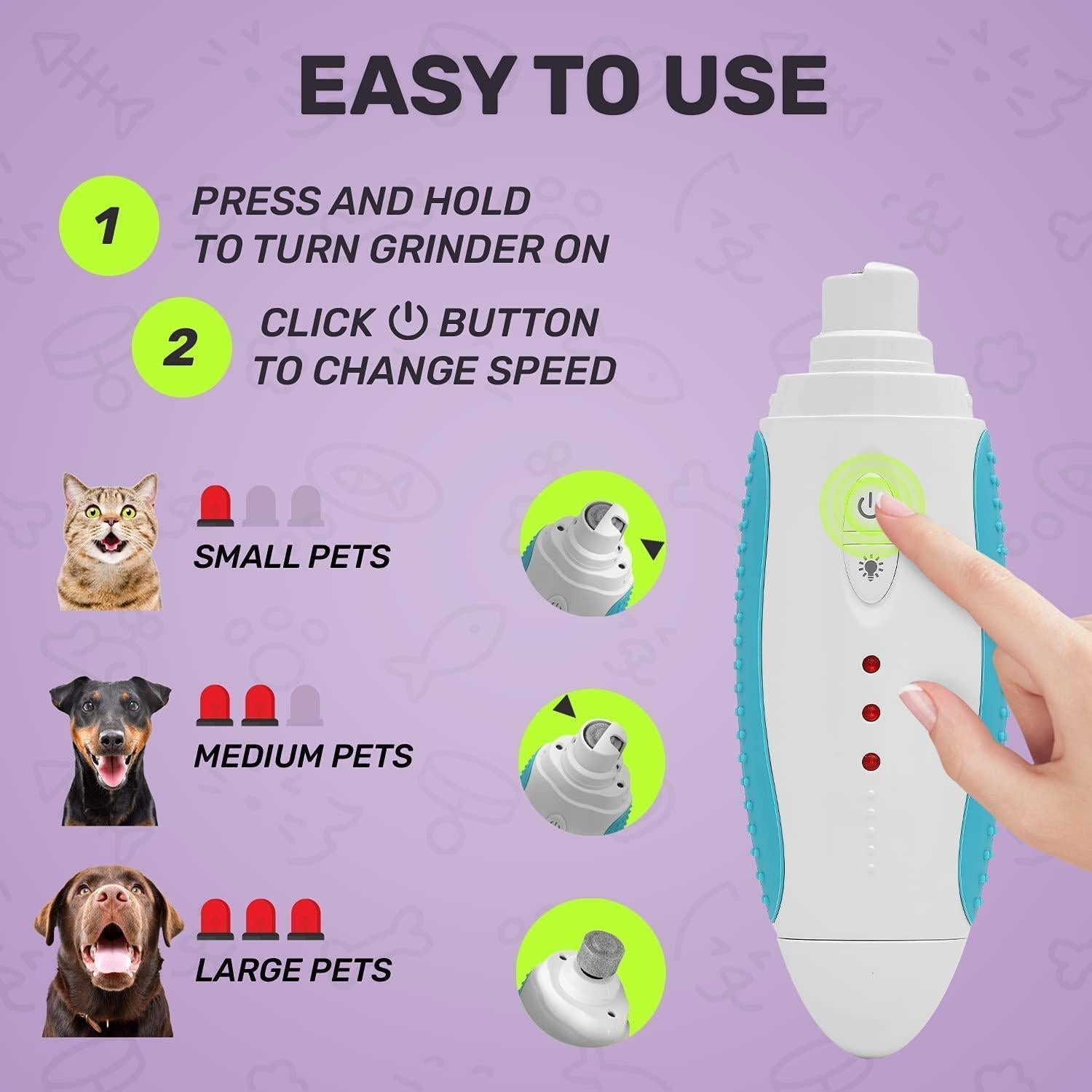 BRINGERPET Dog Nail Grinder (Blue) For Pet With Love