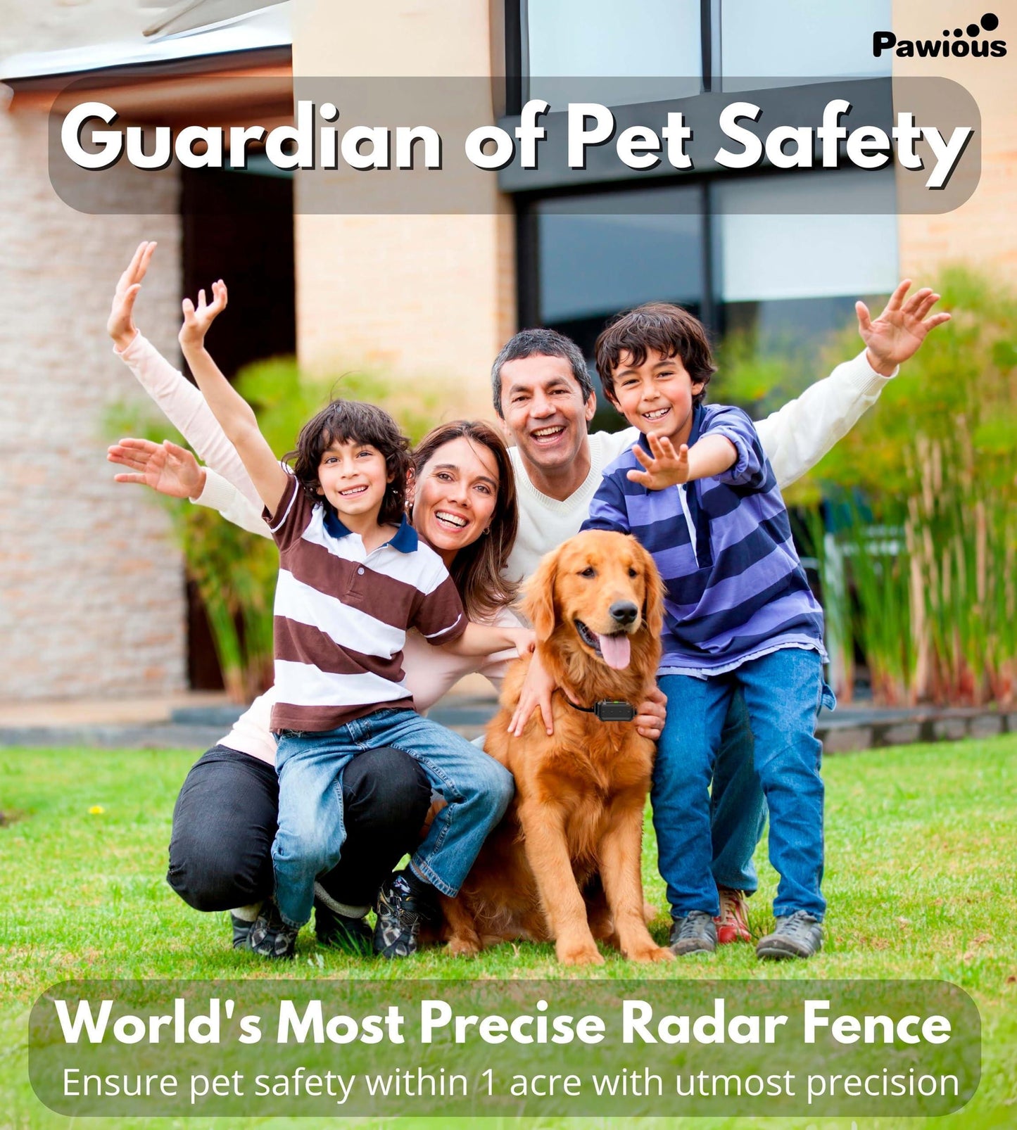 PAWIOUS Wireless High Precision Dog Containment System for Up to 1 Acre For Pet With Love