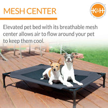 Load image into Gallery viewer, K&amp;H Pet Products Original Pet Cot Elevated Pet Bed Medium Charcoal/Black 25 x 32 x 7 For Pet With Love

