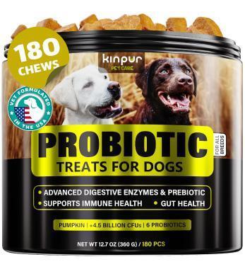 Kinpur Pet Care Probiotic Treats for Dogs 180 Chews For Pet With Love