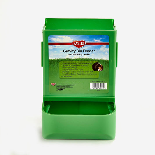 Kaytee Gravity Bin Feeder with Bracket Assorted 5.25 x 5.75 x 8.25 For Pet With Love