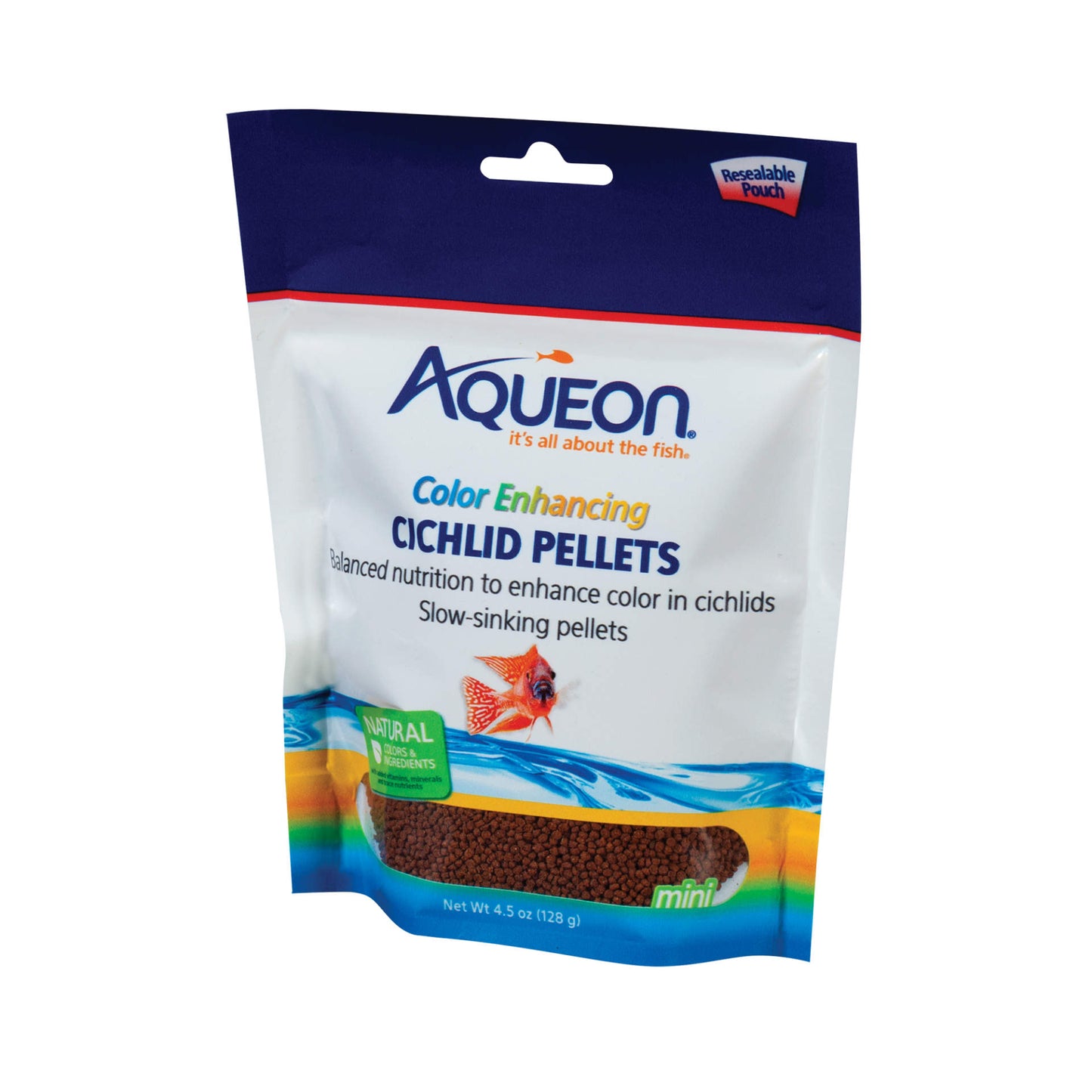 Aqueon Cichlid Color Enhancing Fish Food 4.5 ounces For Pet With Love