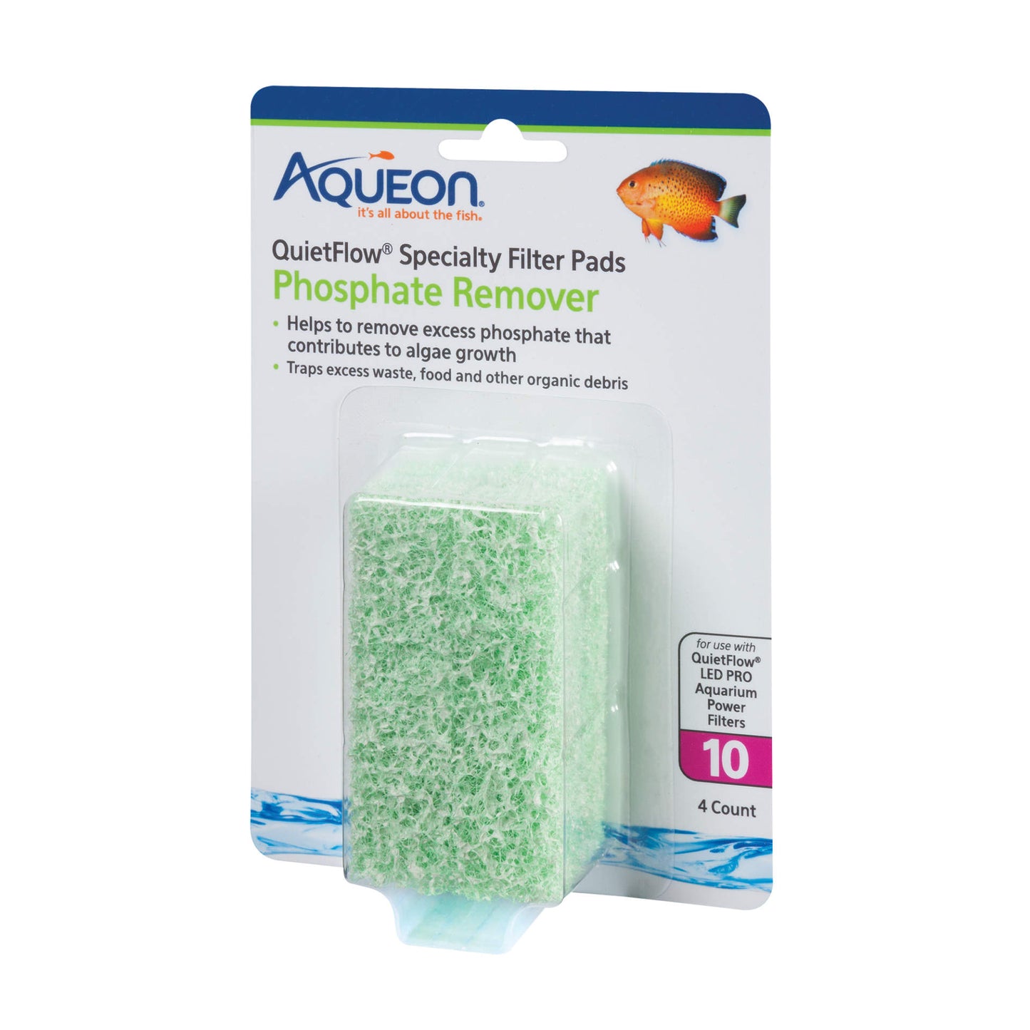 Aqueon Replacement Phosphate Remover Filter Pads Size 10 4 pack For Pet With Love