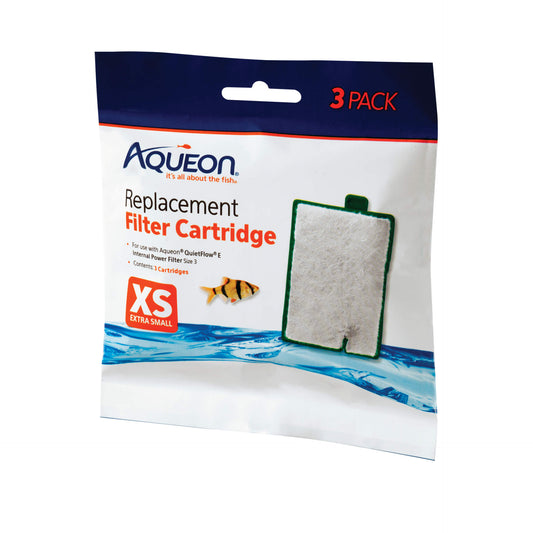 Aqueon Replacement Filter Cartridges 3 pack Extra Small 5.24 x 1.75 x 5.7 For Pet With Love