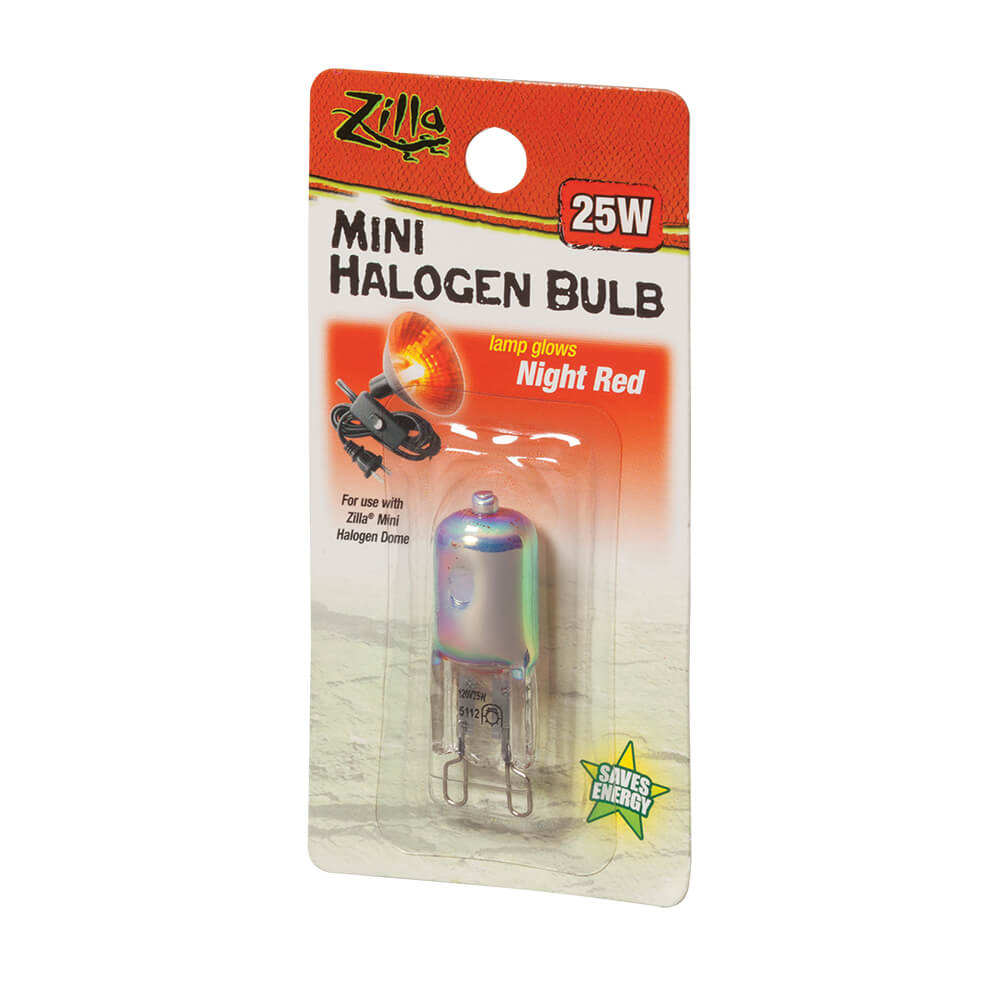 Zilla Mini Halogen Bulb Red 2.5 x 0.75 x 4 For Pet With Love