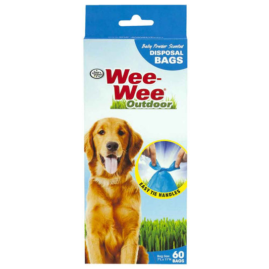 Four Paws Wee-Wee Scented Dog Waste Bags 60 Count Blue For Pet With Love
