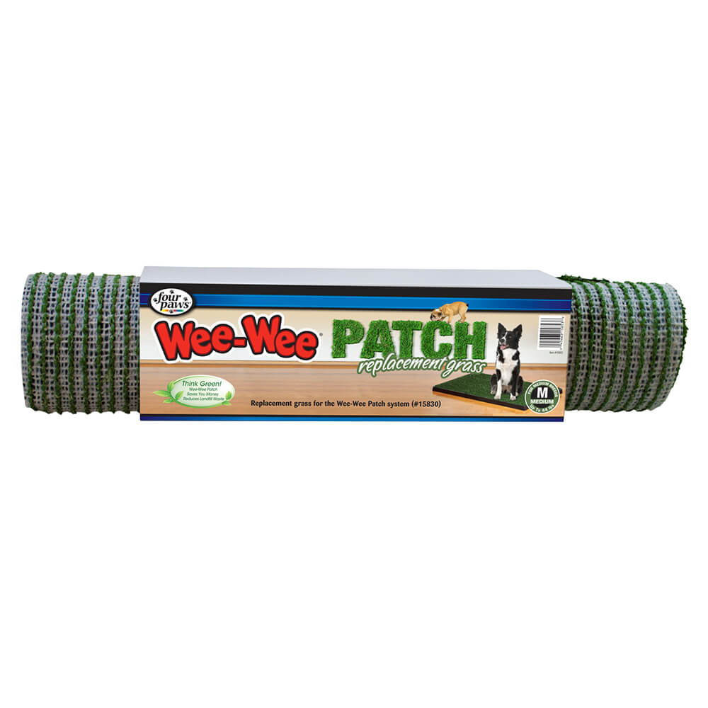 Four Paws Wee-Wee Patch Indoor Potty Replacement Grass  Medium 29 x 19 x 0.5 For Pet With Love