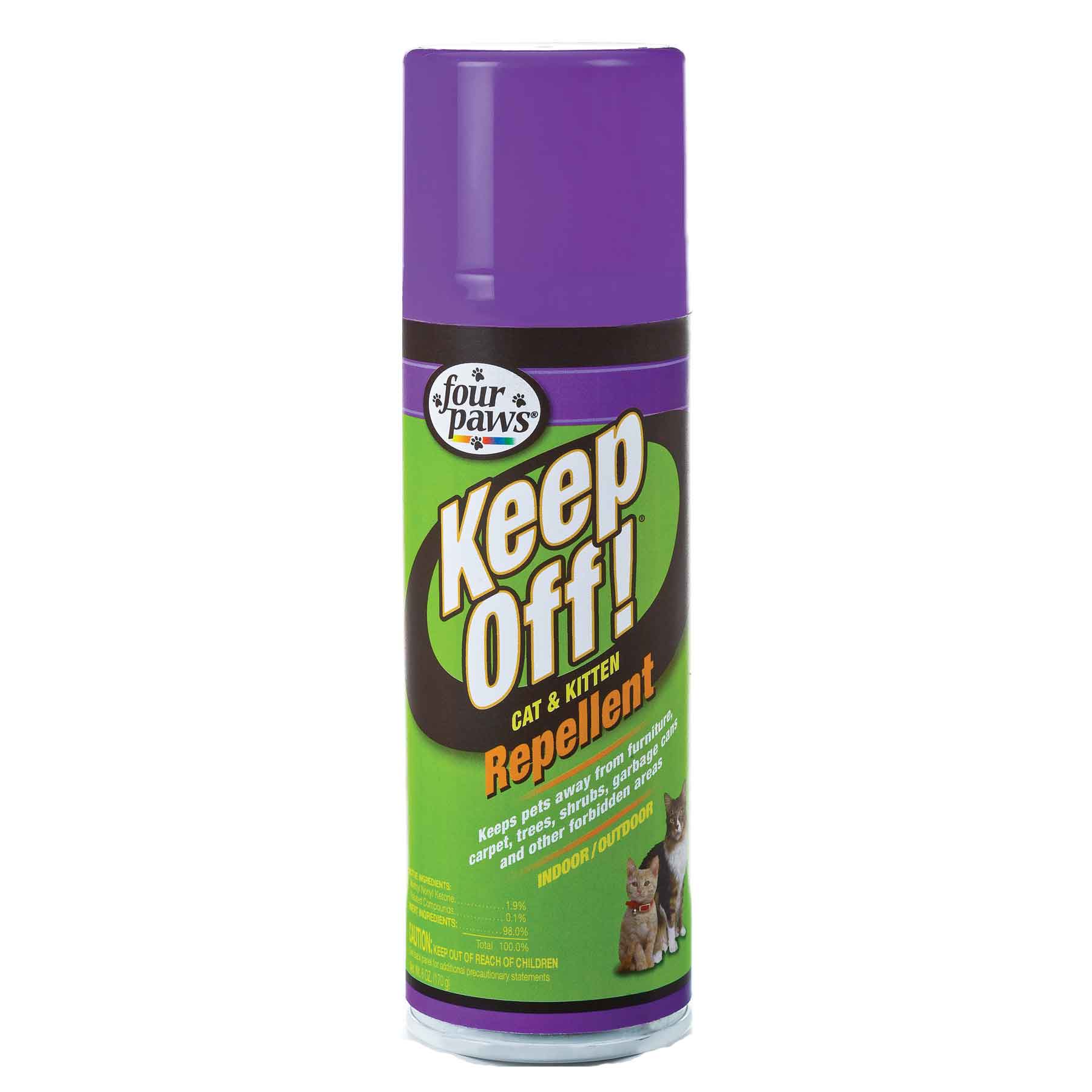Four Paws Keep Off! Indoor and Outdoor Cat and Kitten Repellent 6 ounces Green For Pet With Love