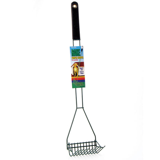Four Paws Wire Rake Scooper for Grass Black 5 x 6.13 x 29.5 For Pet With Love