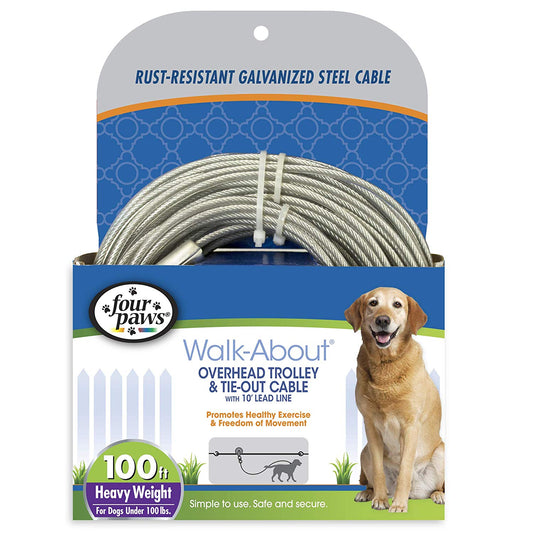 Four Paws Heavy Weight Trolley Exercises 100 feet For Pet With Love