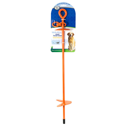 Four Paws Giant Tie-Out Stake Orange 5.90 x 4 x 29 For Pet With Love