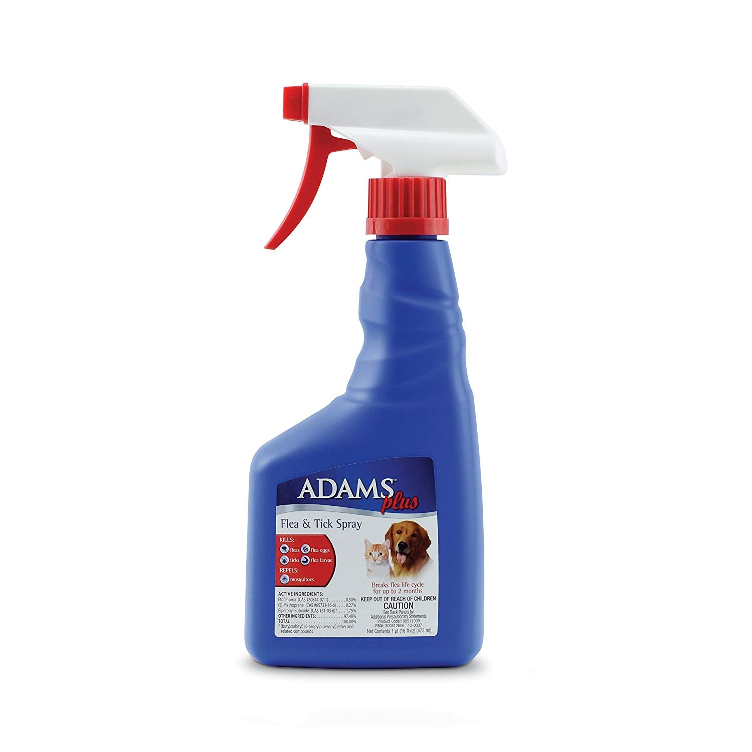 Adams Plus Flea and Tick Spray for Cats and Dogs 16 ounces For Pet With Love