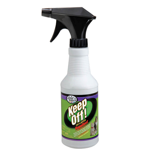 Four Paws Keep Off Indoor and Outdoor Cat and Kitten Repellant Spray 16 ounces For Pet With Love