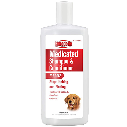 Sulfodene Medicated Shampoo for Dogs 12 ounces For Pet With Love