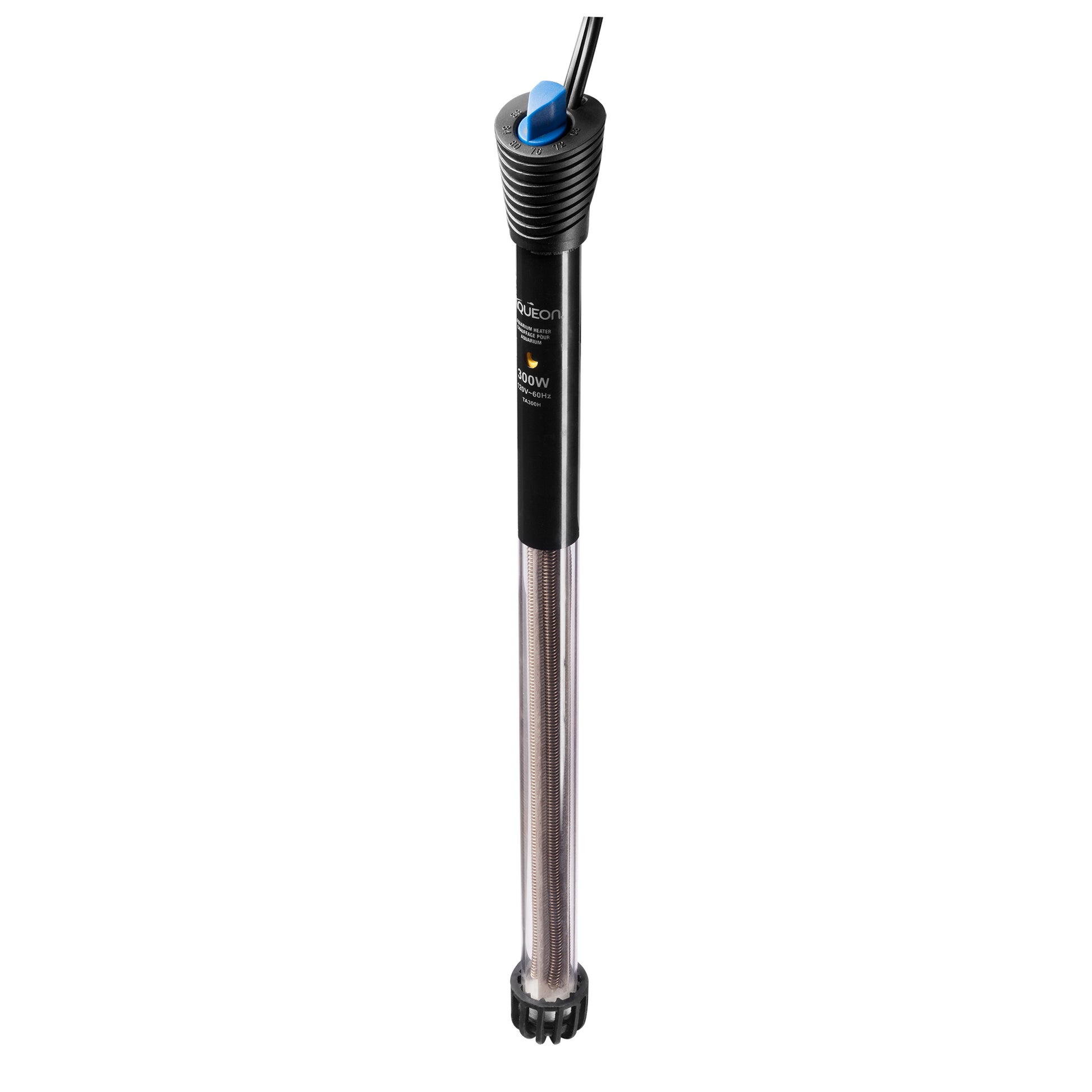 Aqueon Submersible Glass Heater 300 watts Black/Silver 3.5 x 1.5 x 16.25 For Pet With Love