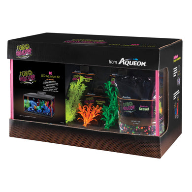 Aqueon NeoGlow LED Aquarium Kit 10 Gallon Orange 20.5 x 10.5 x 12.5