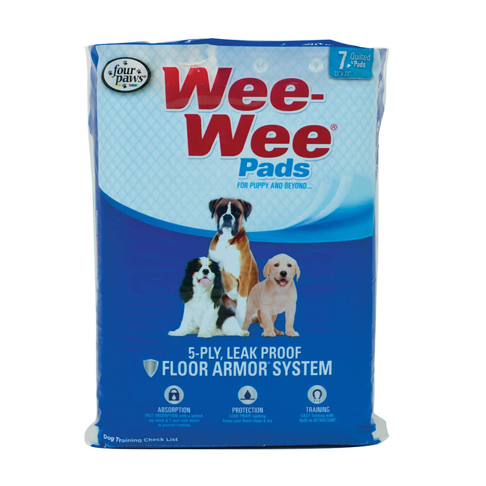Four Paws Wee-Wee Pads 7 pack White 22 x 23 x 0.1 For Pet With Love