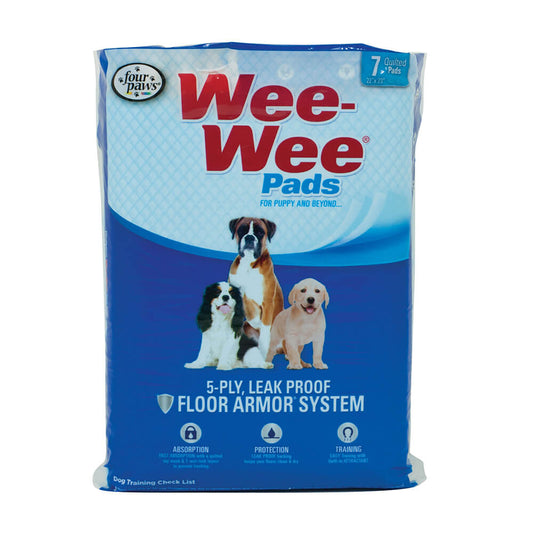 Four Paws Wee-Wee Pads 7 pack White 22 x 23 x 0.1 For Pet With Love