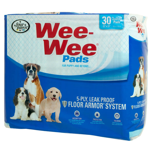 Four Paws Wee-Wee Pads 30 pack White 22 x 23 x 0.1 For Pet With Love