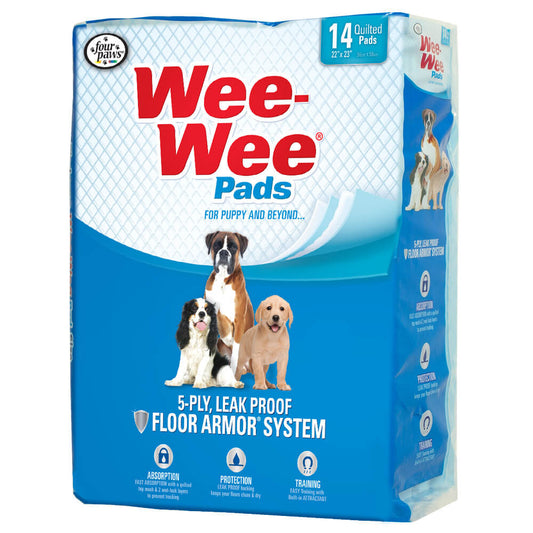 Four Paws Wee-Wee Pads 14 pack White 22 x 23 x 0.1 For Pet With Love