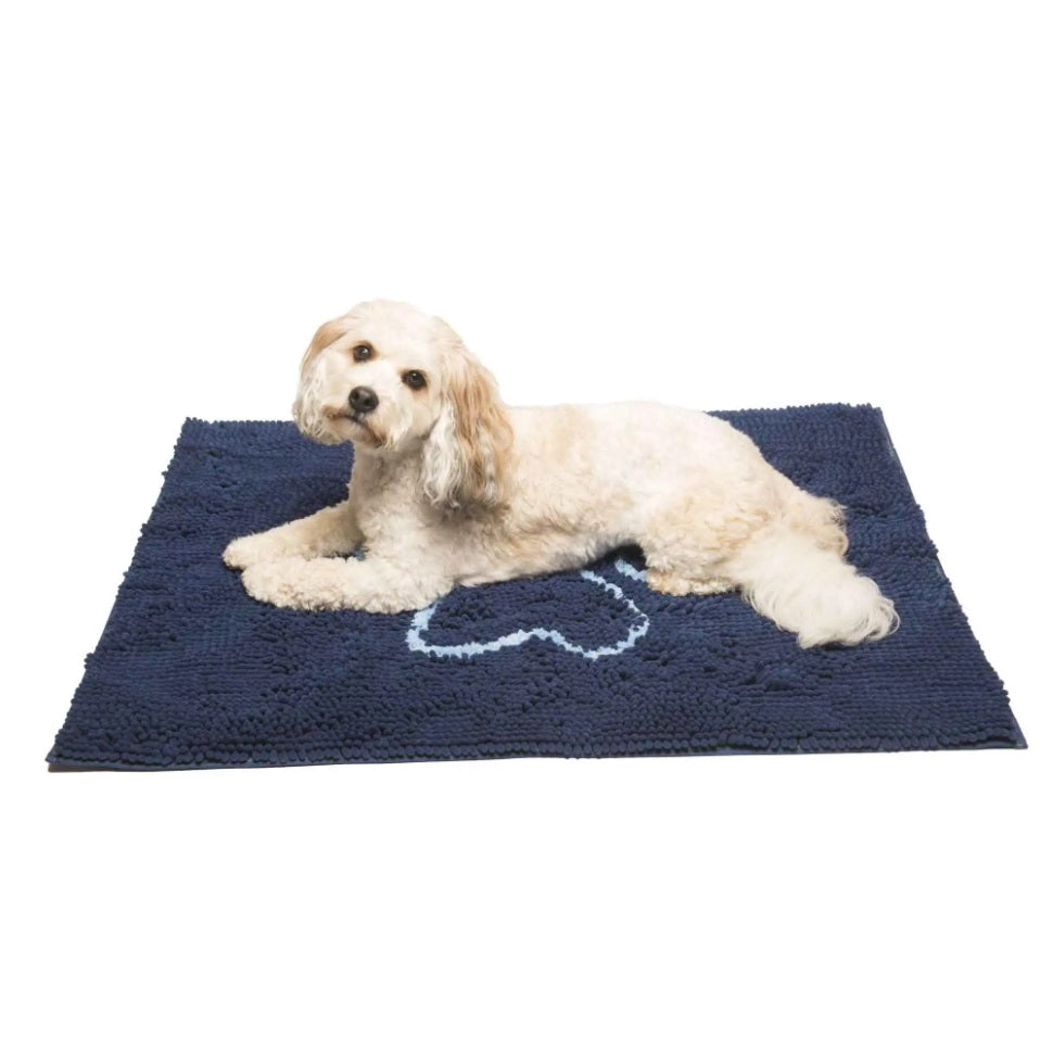 DGS Pet Products Dirty Dog Door Mat Medium Bermuda Blue 31 x 20 x 2 For Pet With Love