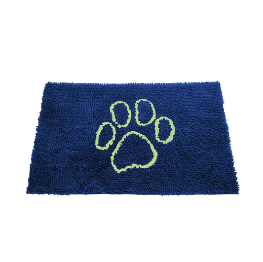 DGS Pet Products Dirty Dog Door Mat Medium Marine/Lime Green 31 x 20 x 2 For Pet With Love