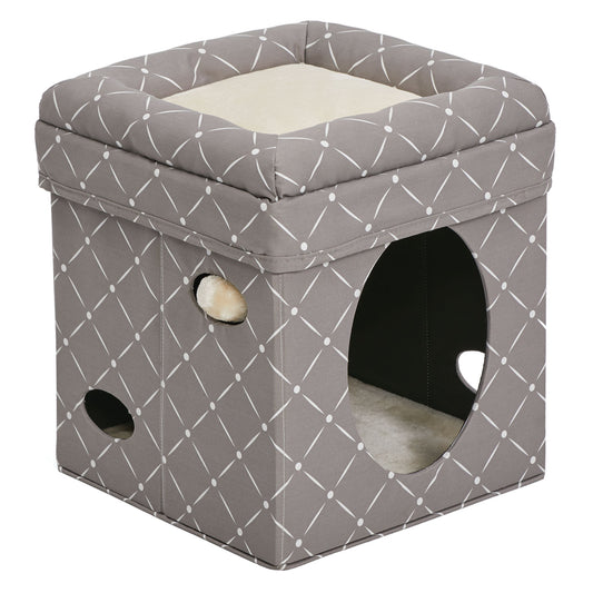 Midwest Curious Cat Cube Mushroom 15.13 x 15.13 x 16.50 For Pet With Love