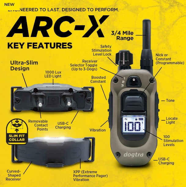 Dogtra ARC-X 3/4 Mile Expandable Remote Trainer For Pet With Love