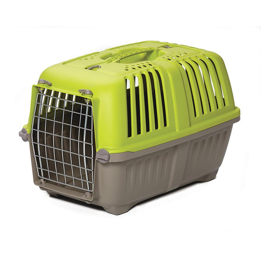 Midwest Spree Plastic Pet Carrier Green 21.875 x 14.25 x 14.25 For Pet With Love